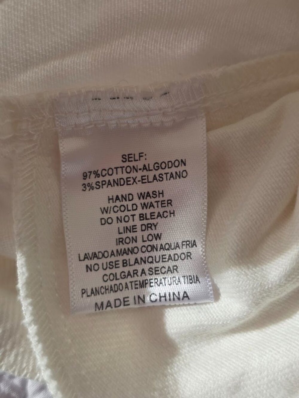 Listicle Ruffle Peter Pan Collar Denim Jacket in Cream White Size Small - Picture 7 of 12